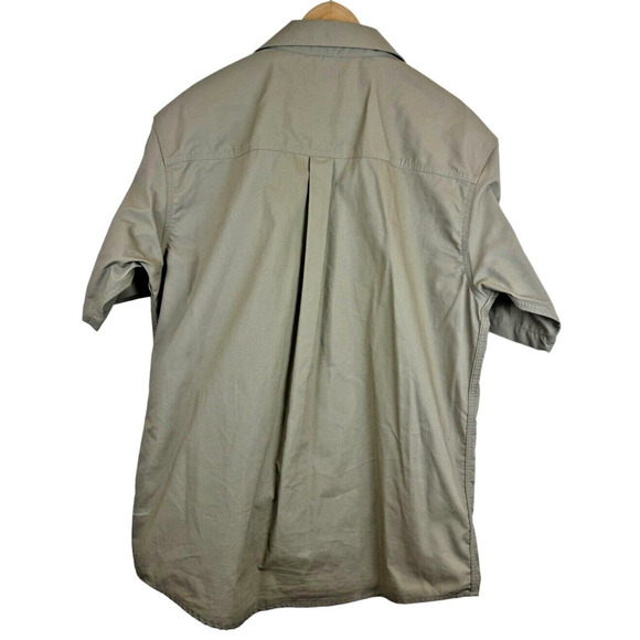 Carhartt Khaki Men's Size L Short Sleeve Cotton/Poly Blend Button Up Rental *SEE - Picture 9 of 9